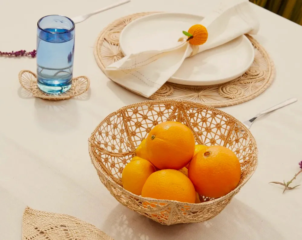 Coro Cora decorations responsible hand-woven natural fibres.